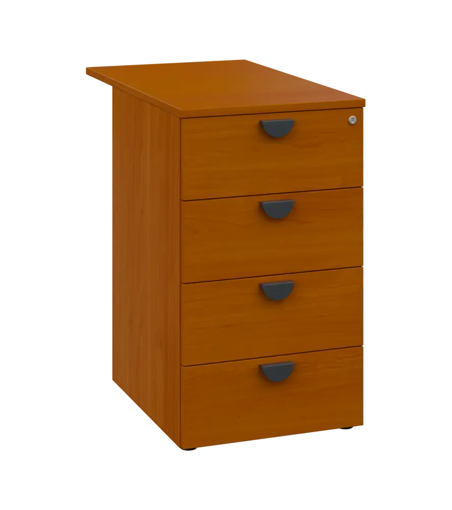 TKC - 81 kontejner přístavný, 4-zásuvkový, deska 18 mm, centrální zámek, třešeň šumavská